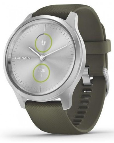 Спортивные часы Garmin vivomove Style Silver-Moss Green Silicone (010-02240-21)