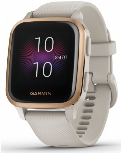 Умные часы Garmin Venu Sq Music Rose Gold Aluminum Bezel with Light Sand Case (010-02426-11)