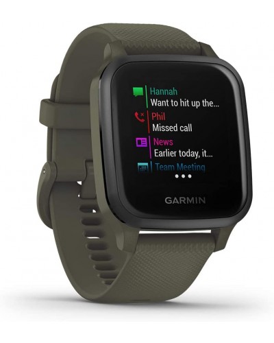 Спортивные часы Garmin Venu Sq Music Edition темно-зеленые