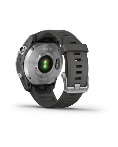 Часы Garmin Fenix 7S серебристый с ремешком серый графит