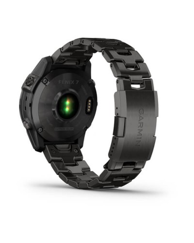 Часы Garmin Fenix 7 Sapphire Solar титановый серый DLC с серым титановым DLC браслетом
