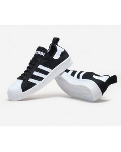 Кроссовки Adidas Superstar Primeknit 80s Black White 0700
