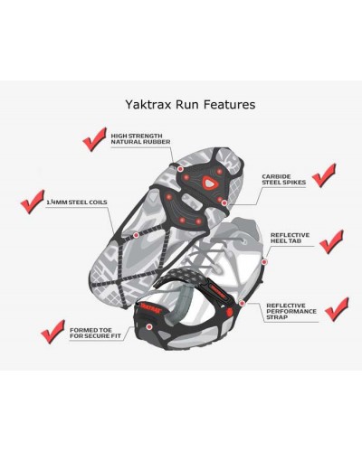 Ледоступы для бега Yaktrax Run (08161)