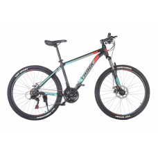 Горный велосипед Trinx Majestic 100 26"х19" Matte-black-red-bluish-green (10030040)
