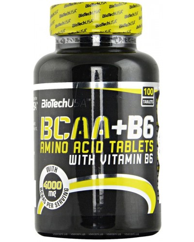 Аминокислота BioTech USA BCAA + B6 100 таб (100875)