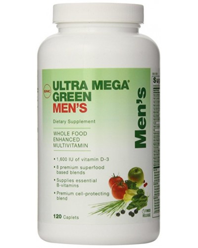 Витамины и минералы GNC Ultra Mega Green Mens Multivitamin, 120 капс (107254)