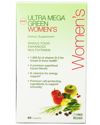 Витамины и минералы GNC Ultra Mega Green Women's Multivitamin, 60 капс (101932)