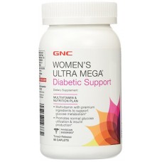 Витамины и минералы GNC Women's Ultra Mega Diabetic Support, 90 капс (101948)