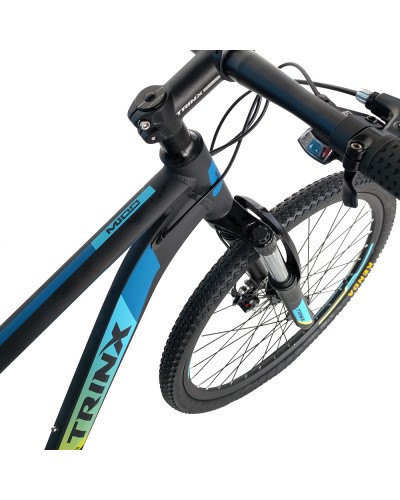 Горный велосипед Trinx Majestic 100 26"х19" Matte black-blue-yellow (10630098)