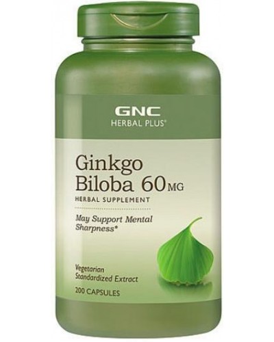 Препарат GNC Ginkgo Biloba 60 mg, 200 капс (107260)