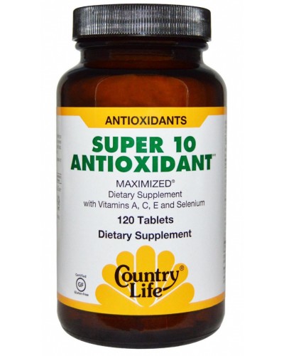 Витамины и минералы Country Life Super 10 Antioxidant, 120 tab
