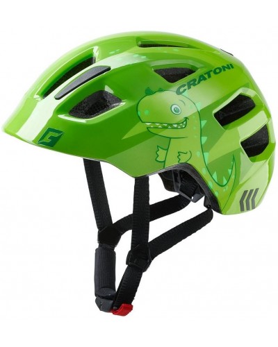 Велошлем детский Cratoni Maxster зелёный "динозаврики" (111808F1)