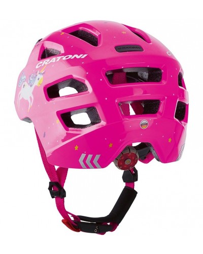 Велошлем детский Cratoni Maxster розовый "единорог" (111809F2)
