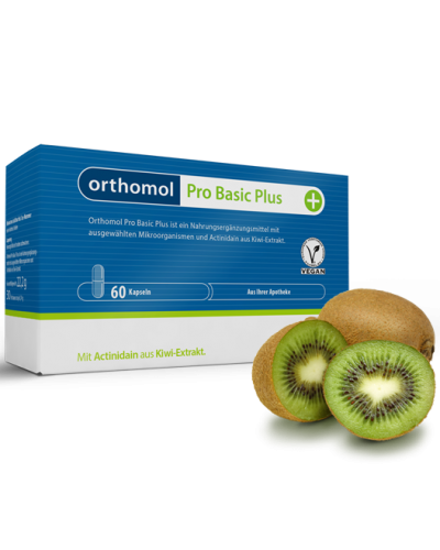 Витамины Orthomol Pro Basic Plus пробиотики + экстракт Киви 60 капсул (12502474)