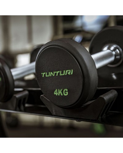 Гантельный ряд профессиональный Tunturi PU Pro Dumbbell Set 2-12 kg (10 пар,132 кг) (14TUSCF050)