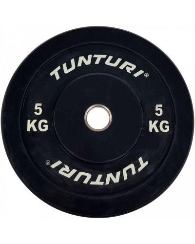 Обрезиненный диск для кроссфита Tunturi Bumper Plate 5 kg Black (Ø50 mm) (14TUSCF056)
