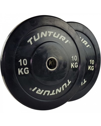 Обрезиненный диск для кроссфита Tunturi Bumper Plate 10 kg Black (Ø50 mm) (14TUSCF057)