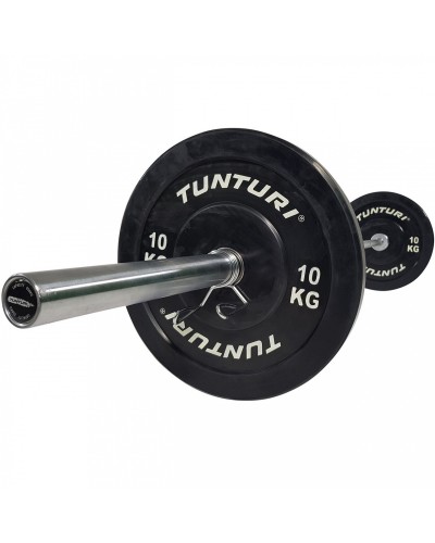 Обрезиненный диск для кроссфита Tunturi Bumper Plate 10 kg Black (Ø50 mm) (14TUSCF057)