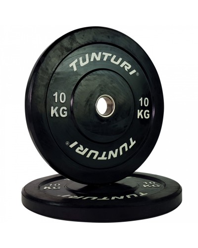 Обрезиненный диск для кроссфита Tunturi Bumper Plate 10 kg Black (Ø50 mm) (14TUSCF057)