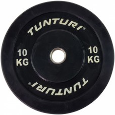 Обрезиненный диск для кроссфита Tunturi Bumper Plate 10 kg Black (Ø50 mm) (14TUSCF057)