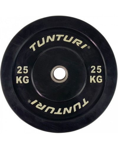 Обрезиненный диск для кроссфита Tunturi Bumper Plate 25 kg Black (Ø50 mm) (14TUSCF060)