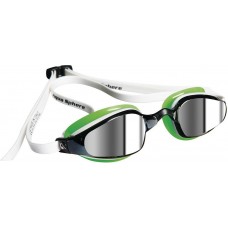 Очки для плавания Michael Phelps K180 White/Green Lens/Mirror (173530)