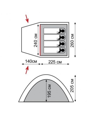 Палатка Tramp Bell 4 TRT-070.04 (21061)