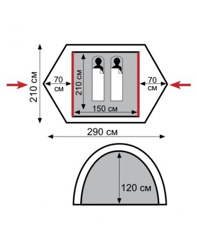 Палатка Tramp Peak 2 TRT-041.08 (21081)