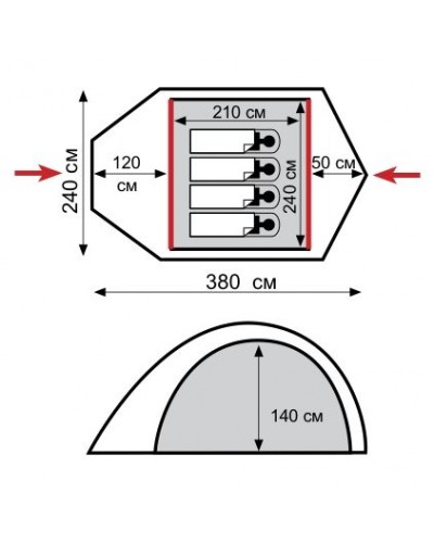 Палатка Tramp Mountain 4 TRT-044.08 (21085)