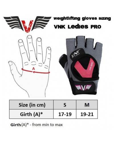 Перчатки для фитнеса женские VNK Ladies Pro (60071)
