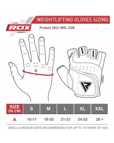 Перчатки для фитнеса RDX S2 Leather Black (40277)