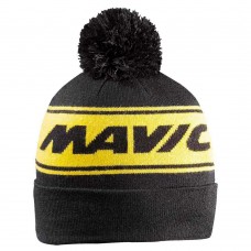 Шапка Mavic Mtb Pom Beanie, черно-желтая (38054510)