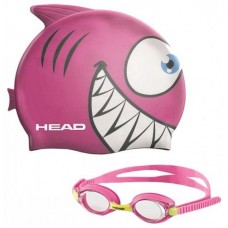 Очки для плавания Head+шапочка Meteor Character (451020.PKPK)
