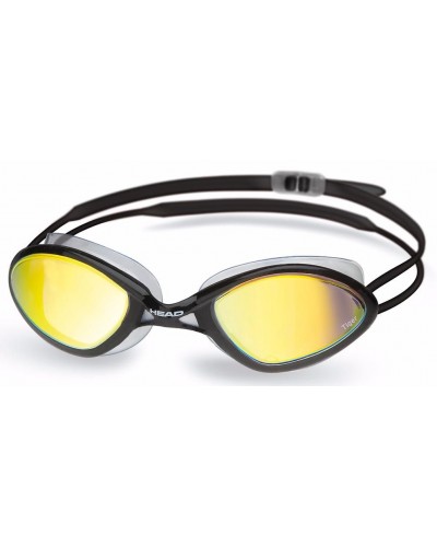 Очки для плавания Head Tiger Race LSR+ зеркальное покрытие (черные) (451040/CLBKSMK)