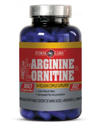 Аминокислоты Form Labs L-Arginin + L-Ornithin, 180 капсул