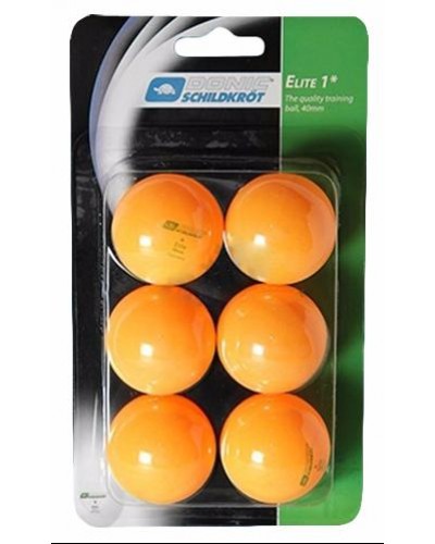 Мячи для настольного тенниса Donic Elite 1* 40+ orange, 6 шт (608518)