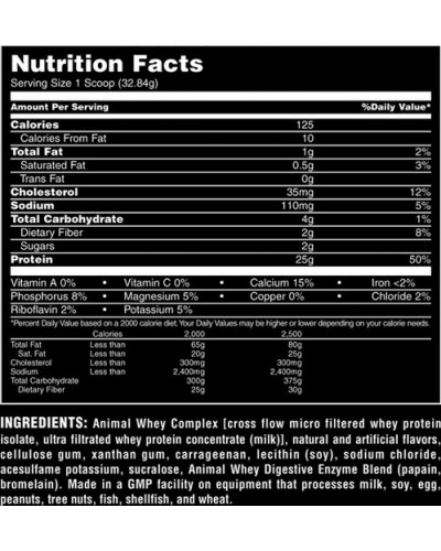 Сывороточный протеин Universal Nutrition Animal Whey 135 г (811271)