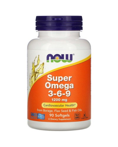 Пищевые добавки NOW Foods Super Omega 3-6-9 1200 мг - 90 софт гель(811407)