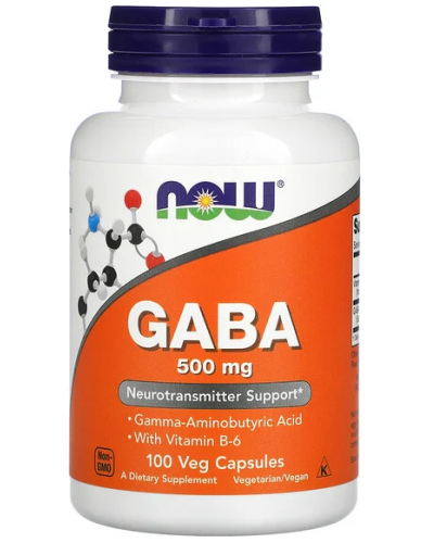 Аминокислоты NOW Foods GABA 500 мг - 100 веган капс(811680)