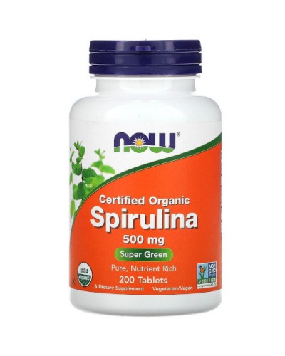 Витамины и минералы NOW Foods Spirulina 500 мг