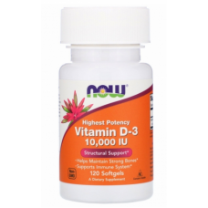 Витамины и минералы NOW Foods Vitamin D3 10000 ME  - 120  софт гель (813643)