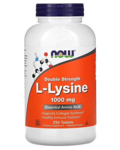 Аминокислоты NOW Foods L-Lysine, 1000 мг - 250 таб (814566)