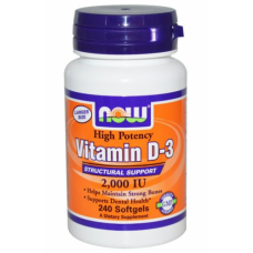 Витамины и минералы NOW Foods Vitamin D3 2000 ME  - 240  софт гель(814571)