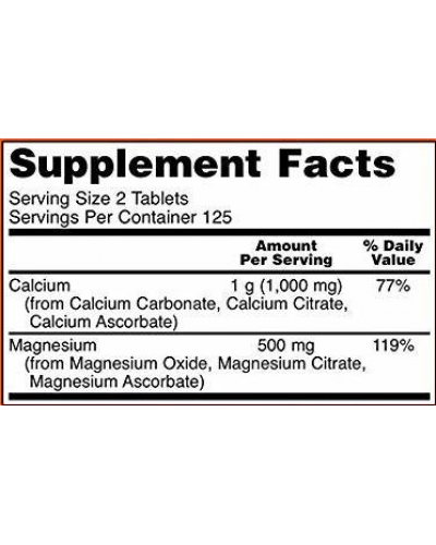 Витамины и минералы NOW CAL-MAG 500/250 мг