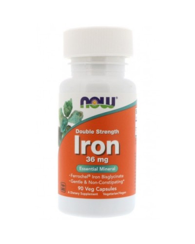Витамины и минералы NOW Foods Iron Ferrochel(r) 36 мг - 90 веган капс (814584)