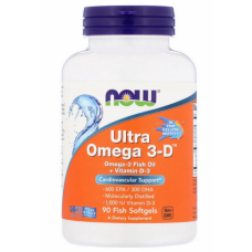 Пищевая добавка Now Ultra Omega-3-D  - софт гель
