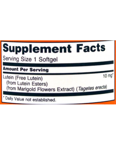 Добавки для зрения NOW Foods Lutein (Esters) 10 мг - 60 софт гель (814597)