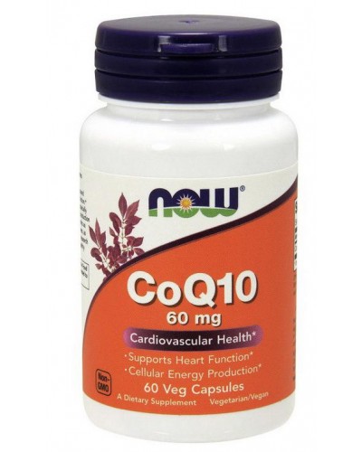 Антиоксиданты NOW Foods CoQ10 60 мг - 60 веган капс (814598)