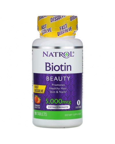 Витамины Natrol Biotin 5000mcg Straw - 90 таб (814771)