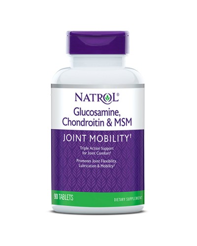 Здоровье суставов Natrol Glucosamine, Chondroitin & MSM - 90 таб (814790)
